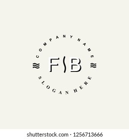 FB Initial logo template vector