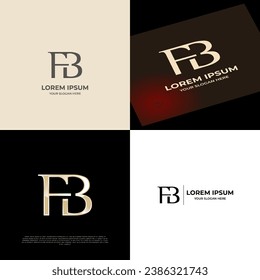 FB Initial Modern Luxury Logo Template for Business