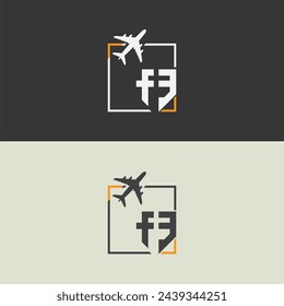 FB initial monogram logo with square style design.
