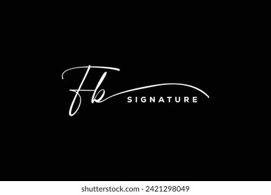 FB initials Handwriting signature logo. FB Hand drawn Calligraphy lettering Vector. FB letter real estate, beauty, photography letter logo design.