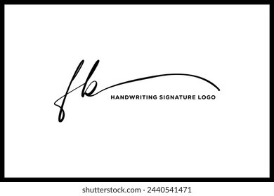 Logo de la firma de escritura a mano. FB dibujado a mano Caligrafía letras Vector. FB letra inmobiliaria, belleza, fotografía letra logo diseño.