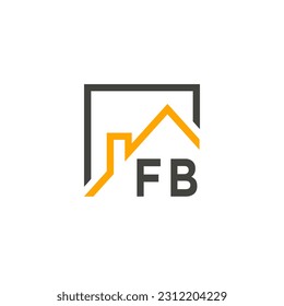 FB initials homes modern building company logo vector.eps