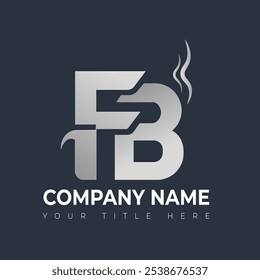 FB Buchstaben Farbverlauf Farbe einfaches Logo Design