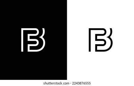 Letra FB Icono inicial Ilustración vectorial de diseño