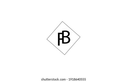 FB letter initial logo design template