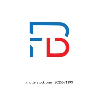 FB Letter Initial Logo Design Template Vector.