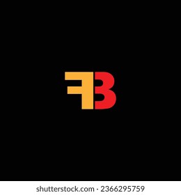 Logo de la carta FB diseño creativo con gráfico vectorial, logotipo FB simple y moderno.