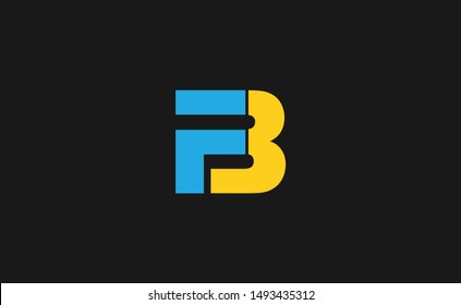 FB Letter Logo Design with Creative Modern Trendy Typography