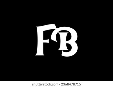 Diseño del logotipo de la letra FB y diseño del logotipo de monograma