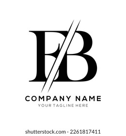 FB letter logo design template elements. FB letter vector logo.