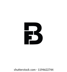 fb letter vector logo. bf letter vector logo