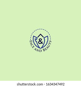 FB logo BF luxury circle logo design vector