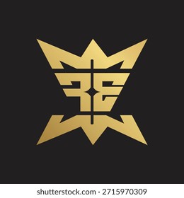 FB logo design. Crown logo design. EF logo design. Luxury BF logo design.  Icon vector image. Flat icon 