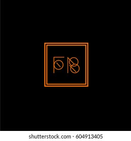 fb logo letter initial, Abstract Polygonal Background Logo, design for Corporate Business Identity,flat icon, Alphabet letter