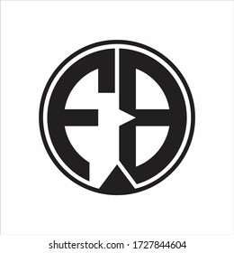 FB-Logo-Monogramm-Kreis mit Farbband auf weißem Hintergrund