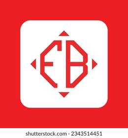 FB modern initial monogram logo design vector. It will be suitable for which company or brand name start those initial.