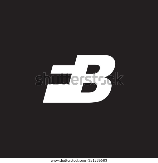 Fb Negative Space Letter Logo Black Stock Vector Royalty Free 351286583