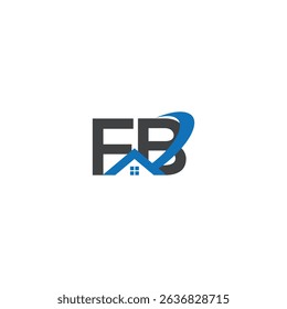 FB real estate logo, FB logo, FB letter logo, monogram, house , alphabet, property ,interior, minimalist Symbol, real estate, alphabet, construction, residential, symbol, sign, letter, architecture.