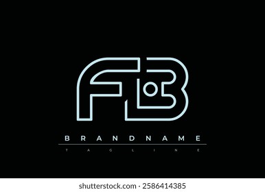 FB Technology Letter Logo Template. This tech letter logo is a graphic mark that uses letters to represent a technology company.