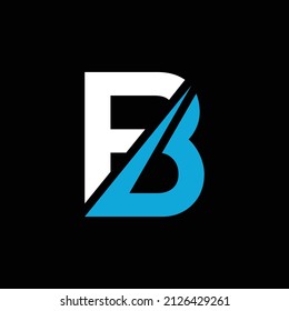 FB Unique abstract geometric vector letter logo design