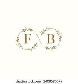 FB wedding infinity in elegant monogram with high quality professional design that will print well