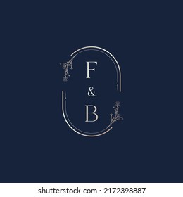 FB wedding initial logo letters in high quality professional design that will print well across any print media