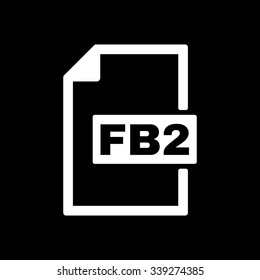The FB2 icon. File format symbol. Flat Vector illustration. Button