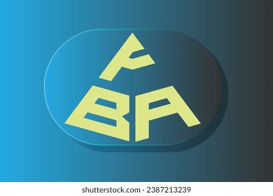 FBA, BA, logos. Abstract initial monogram letter alphabet logo design