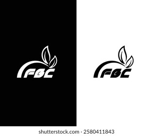 FBC letter technology logo design on black background FBC creative initials letter IT logo concept