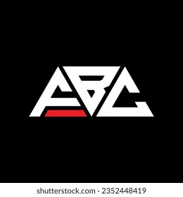 FBC triangle letter logo design with triangle shape. FBC triangle logo design monogram. FBC triangle vector logo template with red color. FBC triangular logo Simple, Elegant, and Luxurious design.
