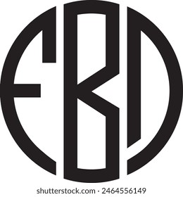 FBD Circle logo design, icon, symbol, vector file