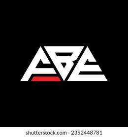 Diseño del logotipo de la letra del triángulo FBE con forma de triángulo. Monograma de diseño del logotipo del triángulo FBE. Plantilla de logotipo vectorial de triángulo FBE con color rojo. Logo triangular de FBE Diseño sencillo, elegante y lujoso.