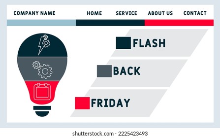 FBF - Flashback Friday acronym. business concept background.  vector illustration concept with keywords and icons. lettering illustration with icons for web banner, flyer, landing