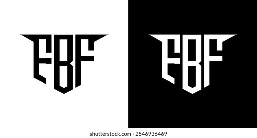 Diseño de logotipo de letra FBF con fondo blanco en ilustrador, estilo de superposición de fuente de alfabeto moderno de logotipo de Vector, diseños de caligrafía para logotipo, póster, invitación, etc.