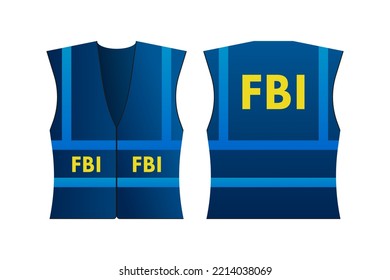 Fbi-Abzeichen. FBI Agent-ID. Polizist-Abzeichen. Vektorgrafik.