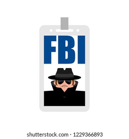 Fbi badge isolated. Federal Bureau of Investigation sign
