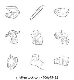 Fbi icons set. Outline set of 9 fbi vector icons for web isolated on white background