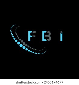 Abstraktes Design des FBI-Buchstabenlogos. FBI einzigartiges Design. FBI.
