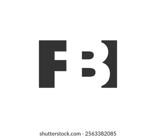 FBI logo design. Initial letter F B I bold font style for tech startups, consulting, corporate branding. Creative company name, headlines typography identity, trendy logotype. Vector illustration.