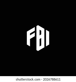 Logo-Konzept des FBI Monogram, minimales Vektordesign