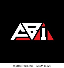FBI triangle letter logo design with triangle shape. FBI triangle logo design monogram. FBI triangle vector logo template with red color. FBI triangular logo Simple, Elegant, and Luxurious design.