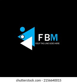 FBM letter logo creative design with vector graphic
