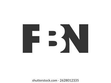 FBN logo design. Initial letter F B N bold font style for tech startups, consulting, corporate branding. Creative company name, headlines typography identity, trendy logotype. Vector illustration.