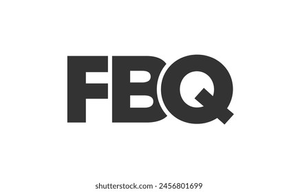 FBQ logo design template with strong and modern bold text. Initial based vector logotype featuring simple and minimal typography. Trendy company identity ideal for businesses brand presence.