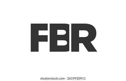 FBR logo design template with strong and modern bold text. Initial based vector logotype featuring simple and minimal typography. Trendy company identity ideal for businesses brand presence.