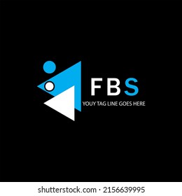 Diseño creativo del logotipo de la letra FBS con gráfico vectorial