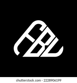 FBU letter logo creative design with vector graphic, FBU simple and modern logo in round triangle shape.