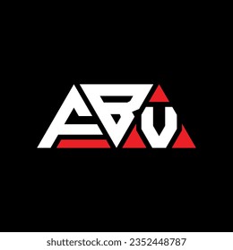 FBV triangle letter logo design with triangle shape. FBV triangle logo design monogram. FBV triangle vector logo template with red color. FBV triangular logo Simple, Elegant, and Luxurious design.