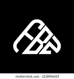 FBZ-Buchstaben Logo kreatives Design mit Vektorgrafik, einfaches und modernes Logo in runder Dreiecksform.