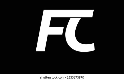 FC abstract vector logo monogram template
